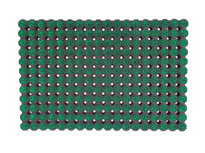 Super Strong z drenażem wypełnienie szczoteczkami w każdym oczku kolor zielony