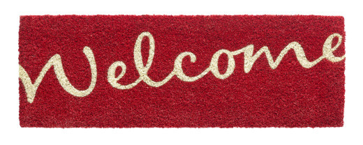 Maty kokosowe modułowe - welcome czerwone