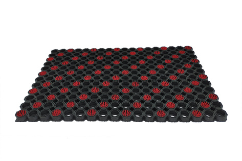 Super Strong z drenażem wypełnienie szczoteczkami co 3 oczko kolor czerwony