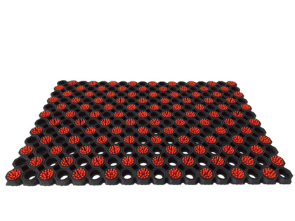 Super Strong z drenażem wypełnienie szczoteczkami co 2 oczko kolor pomarańczowy