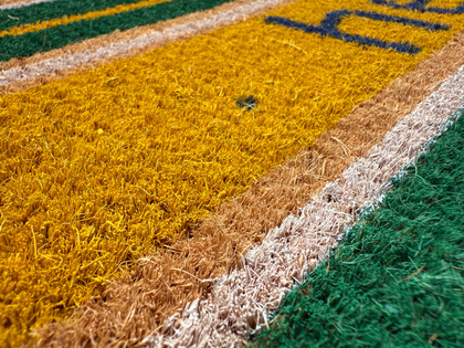 Maty kokosowe modułowe - hello żółte paski