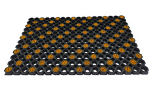 Super Strong z drenażem wypełnienie szczoteczkami co 3 oczko kolor żółty