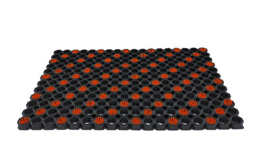 Super Strong z drenażem wypełnienie szczoteczkami co 3 oczko kolor pomarańczowy