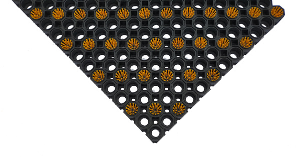 Super Strong z drenażem wypełnienie szczoteczkami co 3 oczko kolor żółty