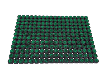 Super Strong z drenażem wypełnienie szczoteczkami w każdym oczku kolor zielony