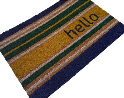Maty kokosowe modułowe - hello żółte paski