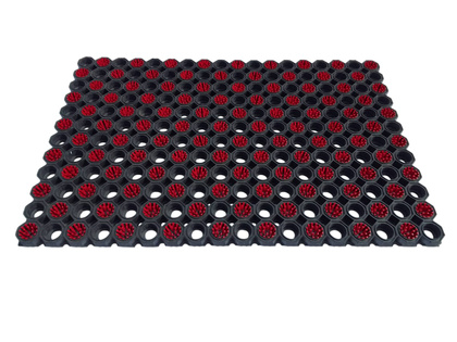 Super Strong z drenażem wypełnienie szczoteczkami co 2 oczko kolor czerwony