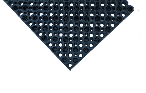 Super Strong z drenażem wypełnienie szczoteczkami co 2 oczko kolor czarny