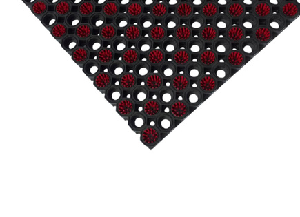 Super Strong z drenażem wypełnienie szczoteczkami co 2 oczko kolor czerwony