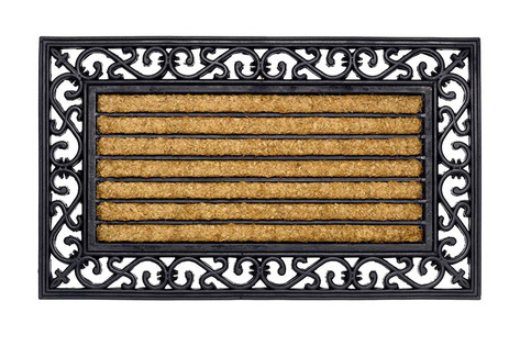 Wycieraczka Kokosowo-Gumowa 75 x 45 cm Paski prostokąt