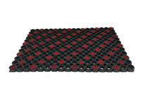 Super Strong z drenażem wypełnienie szczoteczkami co 3 oczko kolor czerwony