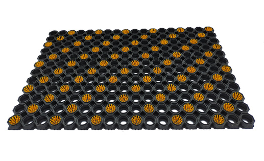 Super Strong z drenażem wypełnienie szczoteczkami co 3 oczko kolor żółty