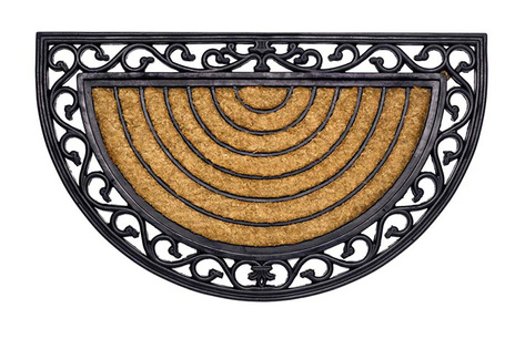 Wycieraczka Kokosowo-Gumowa 75 x 45 cm Paski półkole