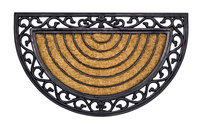 Wycieraczka Kokosowo-Gumowa 75 x 45 cm Paski półkole