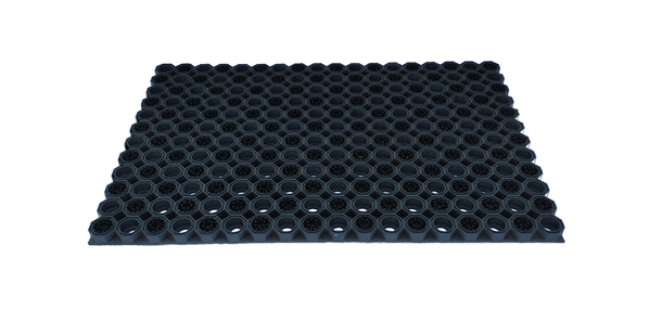 Super Strong z drenażem wypełnienie szczoteczkami co 2 oczko kolor czarny