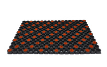 Super Strong z drenażem wypełnienie szczoteczkami co 3 oczko kolor pomarańczowy